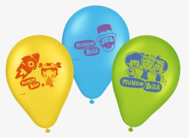Balões De Aniversário Bexigas Mundo Bita Pacote Com - Balões Do Mundo Bita, HD Png Download, Transparent PNG