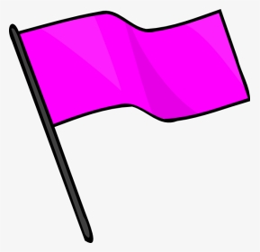Pink Car Clipart - Pink Flag Clipart, HD Png Download, Transparent PNG
