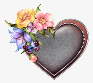 Beautiful Flowers With Hearts, HD Png Download, Transparent PNG