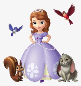 Sofia The First With Animal Friends - Sofia The 1st Png, Transparent Png, Transparent PNG
