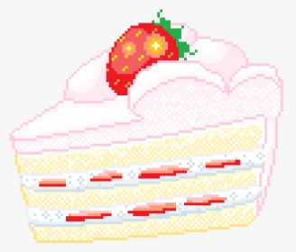 Pixel Strawberry Cake, HD Png Download, Transparent PNG
