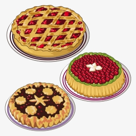 夏季清新可爱甜品蛋糕冰激凌卡通素材 - Transparent Background Cherry Pie Png, Png Download, Transparent PNG
