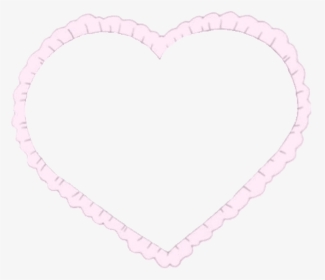 #frilly #heart #lace #pink #heart #frame - Heart, HD Png Download, Transparent PNG
