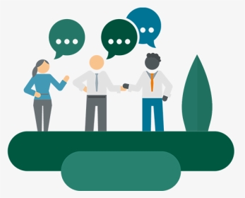 Illustration Of Two People In Dialogue In A Green Environment - Illustration, HD Png Download, Transparent PNG