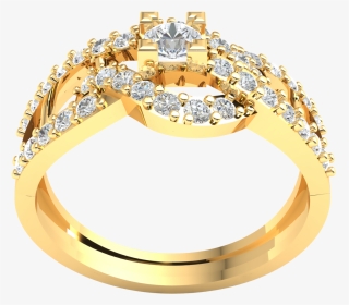Natural 0 7ctw Round Cut Diamond 10k Gold Engagement - Engagement Ring, HD Png Download, Transparent PNG