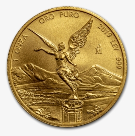 1 Oz Mexican Libertad Gold Coin (front) - 1 Oz Gold Coin Mexico, HD Png Download, Transparent PNG