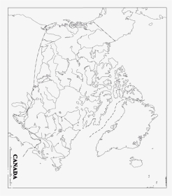 Printable Black And White Map Of Can Provinces - Blank Map Of Canada, HD Png Download, Transparent PNG