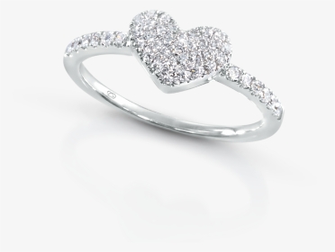 Collectible Rings Graceful Pave Diamond Heart Shape - Pre-engagement Ring, HD Png Download, Transparent PNG