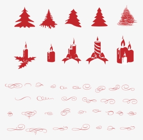 Christmas Tree Vector Red, HD Png Download, Transparent PNG