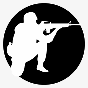 Soldier Aiming Weapon Free Photo - Soldier In A Circle, HD Png Download, Transparent PNG