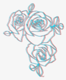 #rose #glitch #glitchy #aesthetic #tumblr - Aesthetic Flower Drawing Png, Transparent Png, Transparent PNG