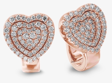 Shimansky Starlight Heart Shape Diamond Earrings - Earrings, HD Png Download, Transparent PNG