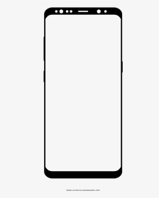 Smartphone Coloring Page - Smartphone, HD Png Download, Transparent PNG