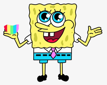 Spongebob Squarepants Rainbow Sticker By Bangerooo - Transparent Spongebob Squarepants Gif, HD Png Download, Transparent PNG