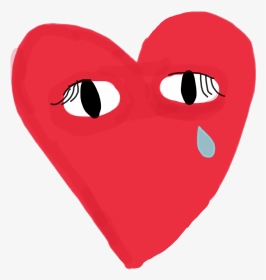 #heartstickers #commedesgarcons #crying #heart - Illustration, HD Png Download, Transparent PNG