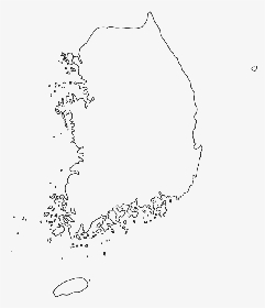South Korea Country Outline, HD Png Download, Transparent PNG
