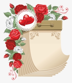 Hearts And Flowers Border, HD Png Download, Transparent PNG