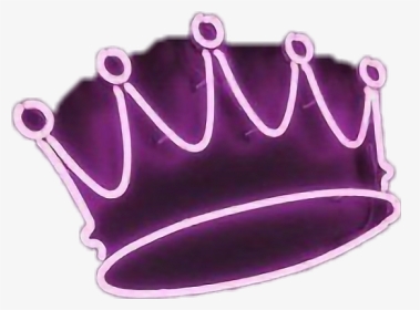 #purple💜 #move #crown #couronne #light #neon 💖 - Black And White Neon, HD Png Download, Transparent PNG