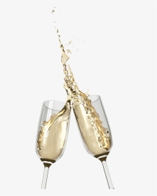 Champagne Glass Sparkling Wine Cocktail - Toasting Champagne Glasses, HD Png Download, Transparent PNG