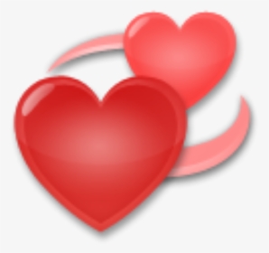 #romantic #heart #loving #couples #redheart #red #cute - Revolving Heart Emoji, HD Png Download, Transparent PNG