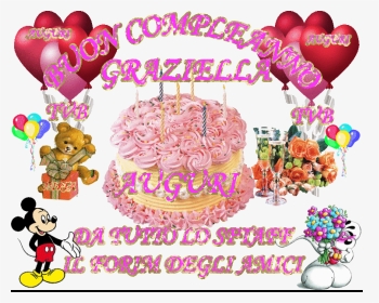 Tanti Auguri Di Buon Compleanno Graziella Modelliemodelle - Di Buon Compleanno Graziella, HD Png Download, Transparent PNG