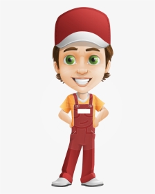 Cute Delivery Boy Cartoon Vector Character Aka Ethan - Cartoon, HD Png Download, Transparent PNG