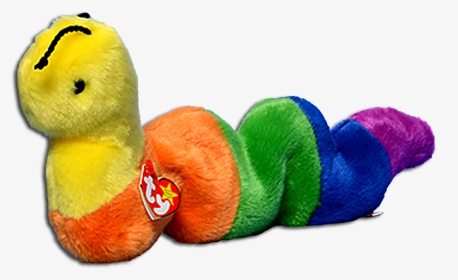 Ty Beanie Buddies Inch The Worm Stuffed Animal - Introduced - Rainbow Worm Beanie Baby, HD Png Download, Transparent PNG