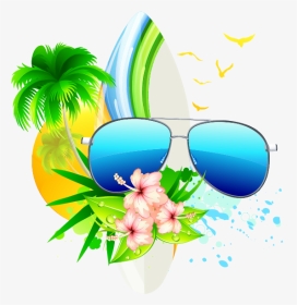 Summer Clipart Sunglasses - Background Summer Outing Logos, HD Png Download, Transparent PNG