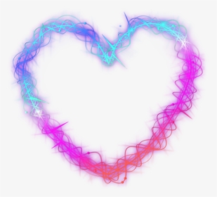 #love #heart #neon #geometric #overlay #layers #glitter - Heart, HD Png Download, Transparent PNG