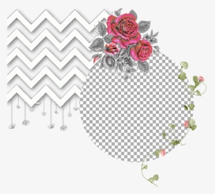 #design #flower #circle #aesthetic - Garden Roses, HD Png Download, Transparent PNG