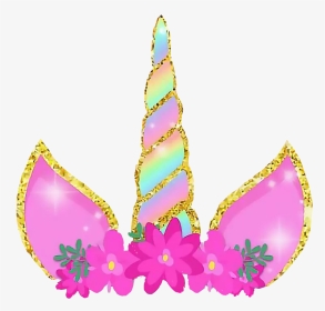 #kawaii #corona #unicornio #rosa #flores  #lindo #tumblr - Corona De Unicornio Png, Transparent Png, Transparent PNG
