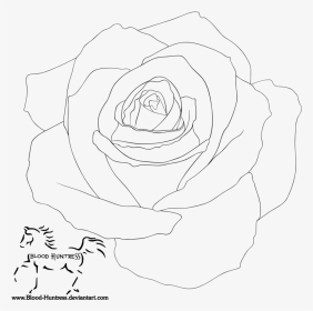 Knumathise Realistic Rose Outline - Digital Rose Art Drawing Png, Transparent Png, Transparent PNG