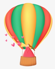 Air Balloon Cartoon - Hot Air Balloon Border Free, HD Png Download, Transparent PNG