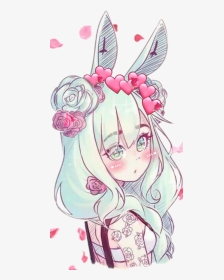 #cute #aesthetic #anime #girl #bunny #rose #pink #freetoedit - Anime Nita, HD Png Download, Transparent PNG