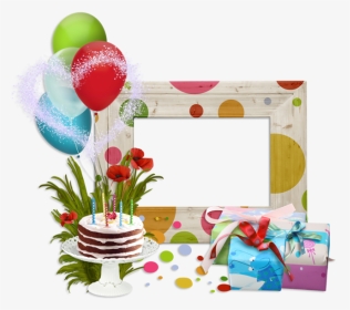 6 - Border Design Balloons And Cakes, HD Png Download, Transparent PNG