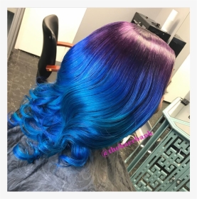 Blue Ombre Sew In With Closure, HD Png Download, Transparent PNG