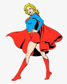 Vintage Comic Book Superhero Clipart Banner Freeuse - Jose Luis Garcia Lopez Supergirl, HD Png Download, Transparent PNG