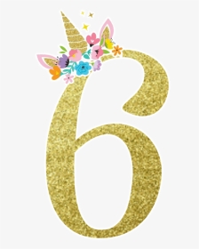 #six #6 #number6 #number #numero #glitter #unicornio - Glitter Number 6 Png, Transparent Png, Transparent PNG