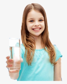 Image01 - Smiling Little Girl Giving Glass Of Water, HD Png Download, Transparent PNG