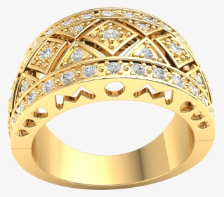 10k Gold Wedding Band 0 6ctw Round Brilliant Cut Diamond - Engagement Ring, HD Png Download, Transparent PNG