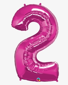 Foil Balloon Number 2 Magenta & Weight - Qualatex Number Balloons Blue, HD Png Download, Transparent PNG