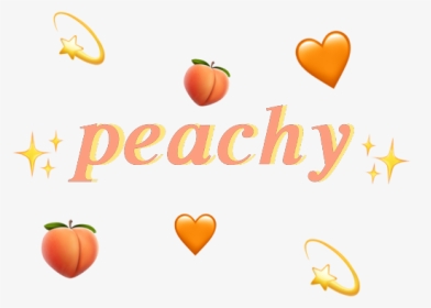 #peach #peachy #aesthetic #emojis #word #aestheticwords - Heart, HD Png Download, Transparent PNG