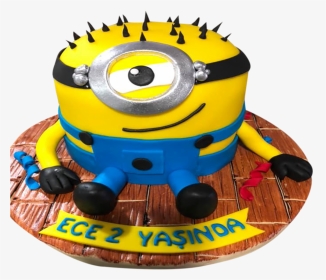Minion Doğum Günü Pastası - Birthday Cake, HD Png Download, Transparent PNG