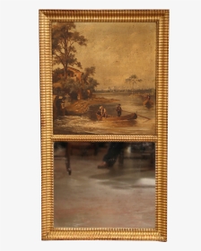 19th Century French Hand-painted Trumeau Mirror In - Picture Frame, HD Png Download, Transparent PNG