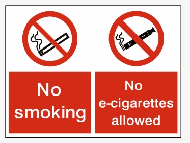 No Smoking No E Cigarette Dual Sticker - No Smoking Signs Uk, HD Png Download, Transparent PNG