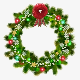 Christmas Wreath Clipart, HD Png Download, Transparent PNG