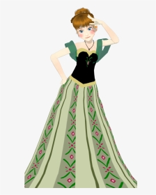 Anna Frozen Coronation Png , Png Download - Gown, Transparent Png, Transparent PNG