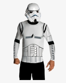 Adult Stormtrooper Costume Top With Mask - Tee Shirt Costume Stormtrooper, HD Png Download, Transparent PNG
