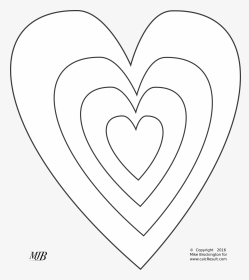Rainbow Heart Colouring Page, HD Png Download, Transparent PNG