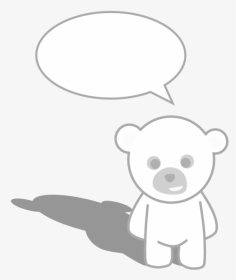 Teddy Bear Black And White Teddy Bear In Black And - Cute Teddy Bear Cartoon, HD Png Download, Transparent PNG